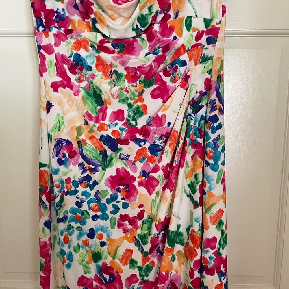 Colorful Floral Print Dress